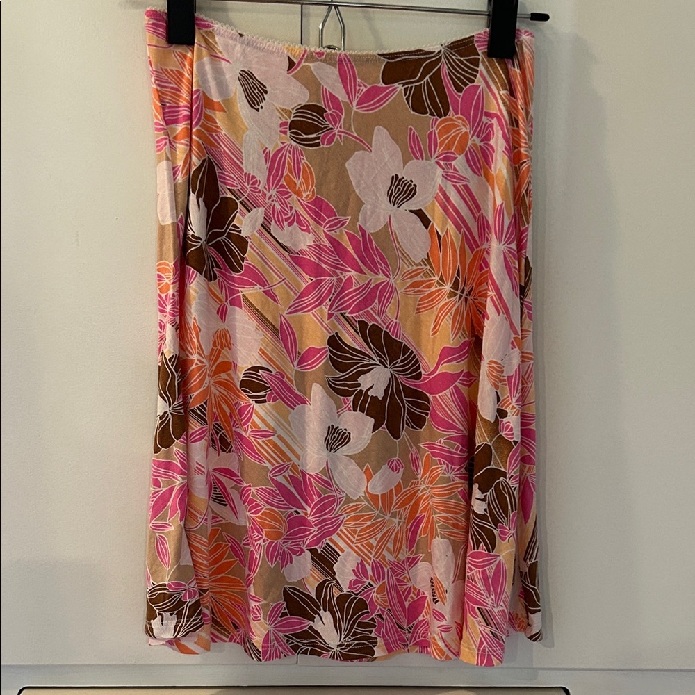Tropical Y2K Midi Skirt